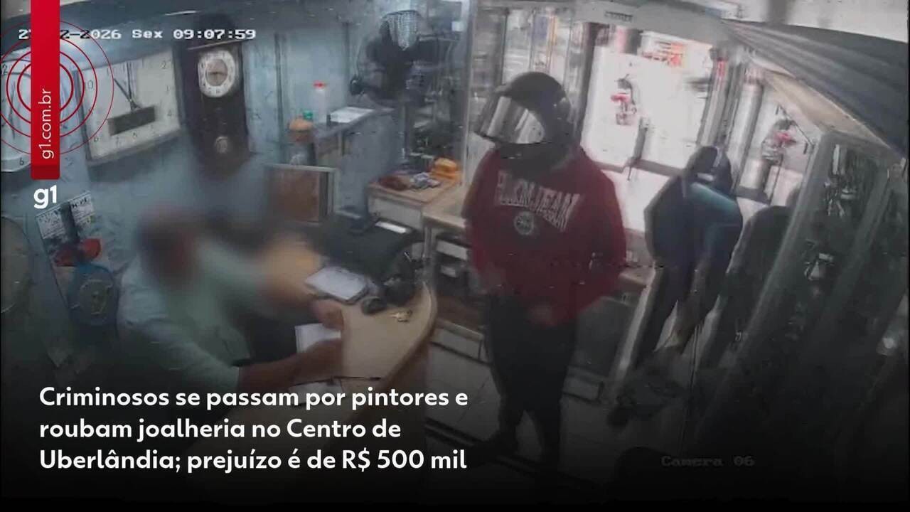 Falsos pintores que levaram meio milhão de reais de joalheria de Uberlândia são presos, diz polícia